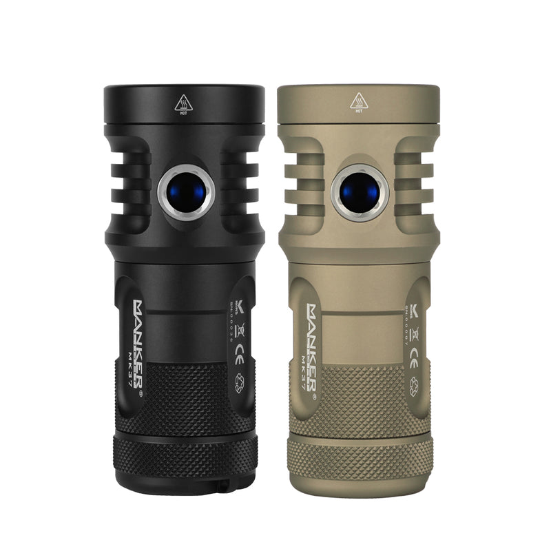 Manker MK37 5,800 Lumens Flashlight with Luminus SBT90.2 Emitter (BATTERIES NOT INCLUDED)