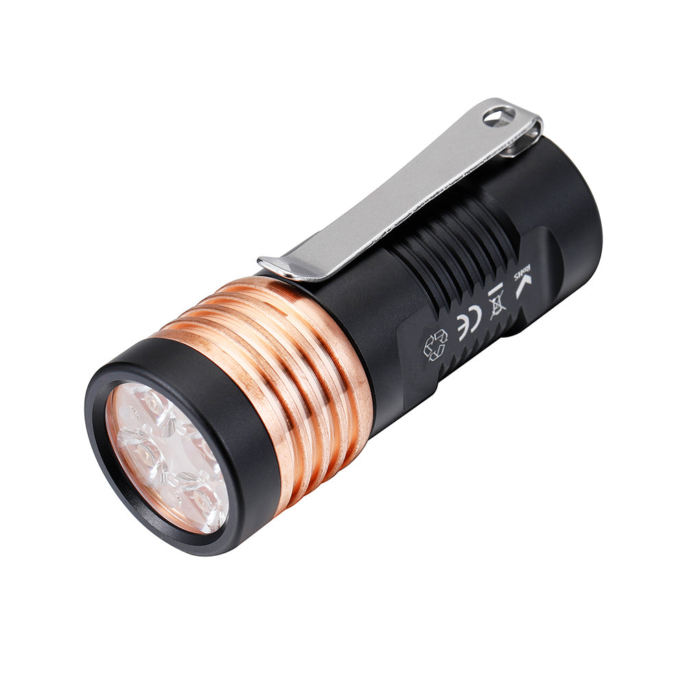 4000 lumen rechargable flashlight Manker E14 III 4000 Lumens Mini EDC Pocket LED Flashlight with USB Typ – MankerLight USA