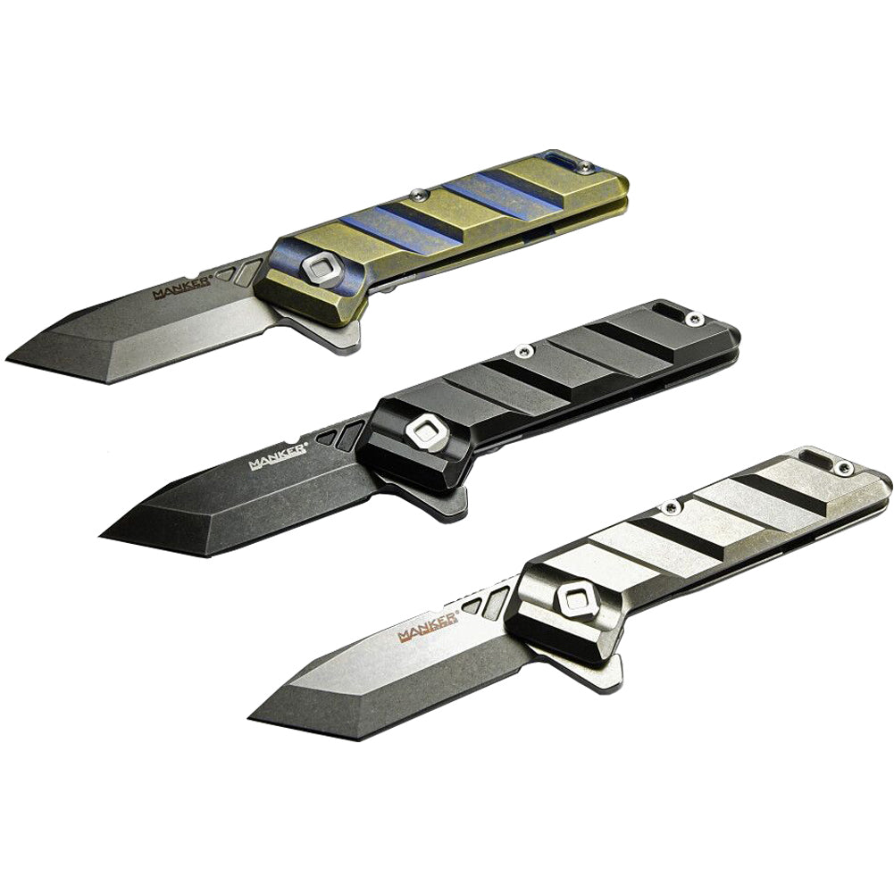Manker Saber Compact EDC Keychain Knife Titanium M390 Steel Folding Knife